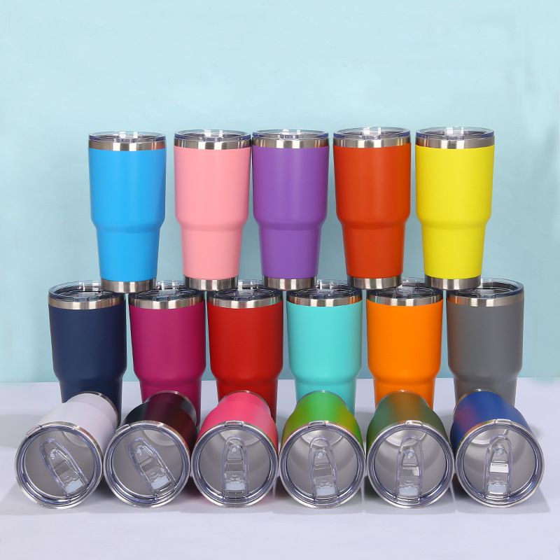 The Giant 30 Oz Stainless Steel Insulated Travel Tumbler - 3.8" L x 2.8" W x 8" H